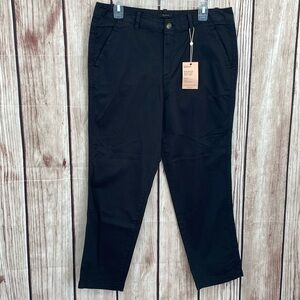 Quince Black Cotton Travel Straight Leg Pants Size 31 NWT